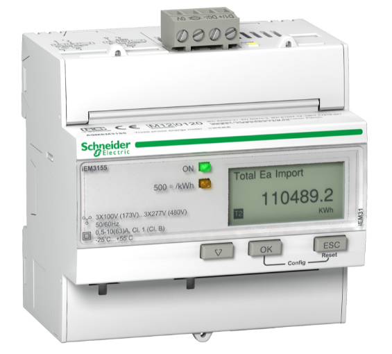 Medidor Energia Dig. Trif Modbus Rtu 63A Lcd Acti 9 