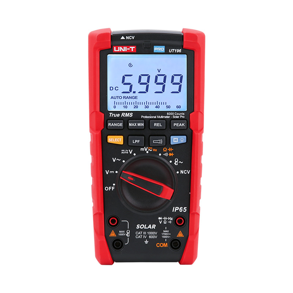 Multimetro Para Electricistas, True RMS, IP65, CAT IV 600 V, Alta Seguridad
