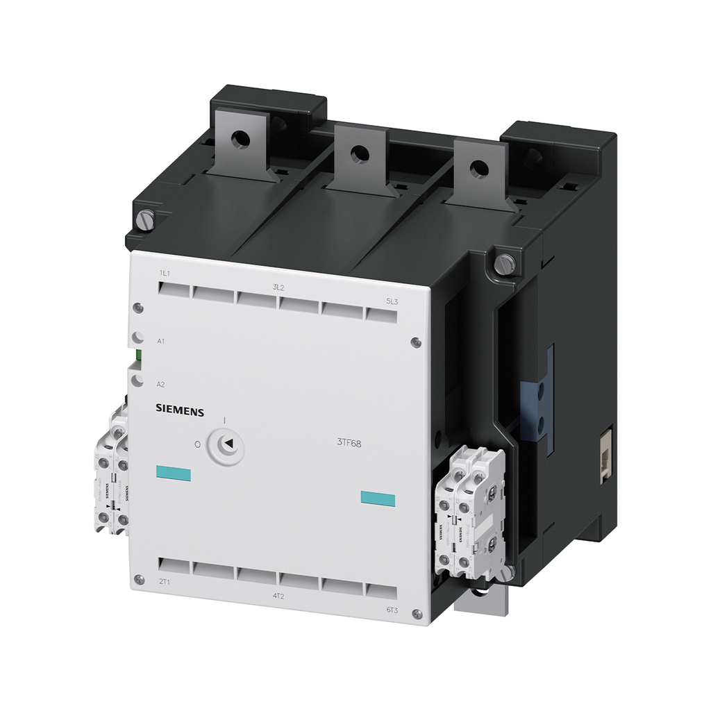 CONTACTOR DE VACIO AC-3e/AC-3 630 A, 335 kW / 400 V, Ue 690 V, 3 POLOS, Uc: 200-240 V AC50/60 Hz, 4 NA + 4 NC BORNE DE TORNILLO