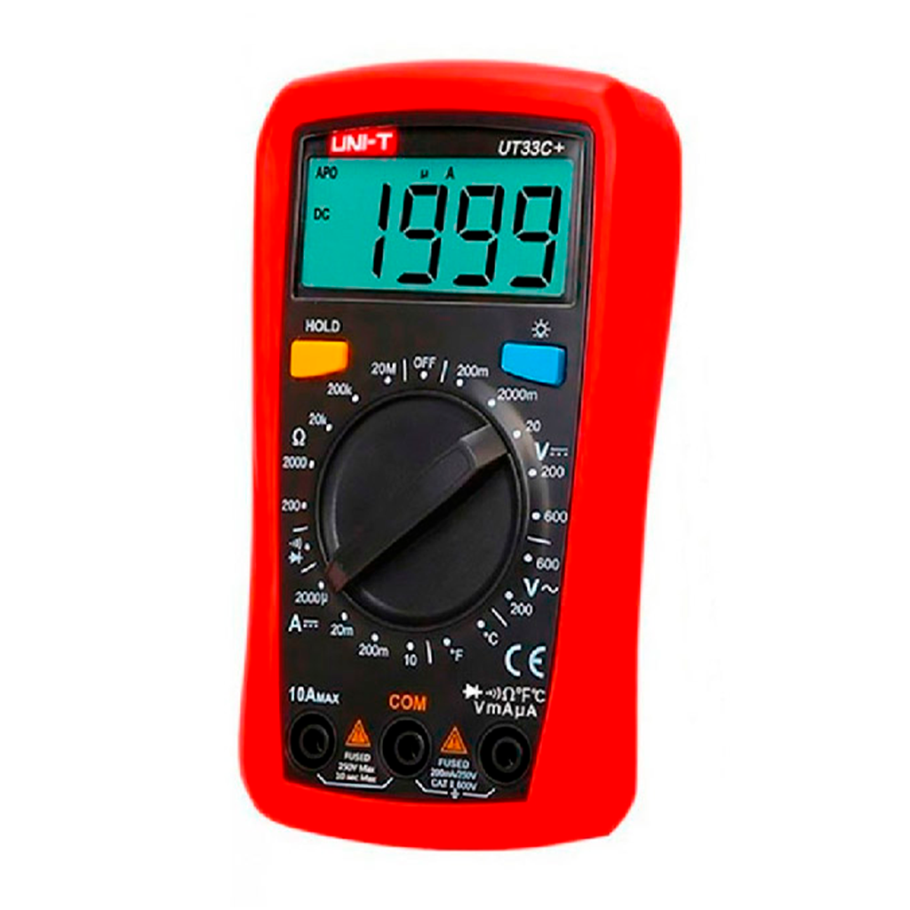 Multimetro Digital, Medicion De Temperatura, Rango Hasta 600 V