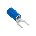 Terminal Horquilla Aislado Azul (100 und) Ø 1/4" (6mm) – 16-14 AWG (1.5-2.5mm²)