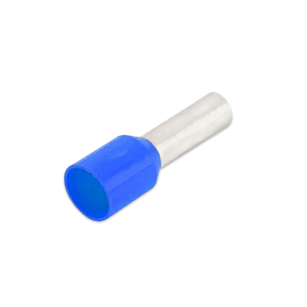 Terminal Sobremoldeado Simple – 14 AWG (2.5mm²) Azul (100 und)