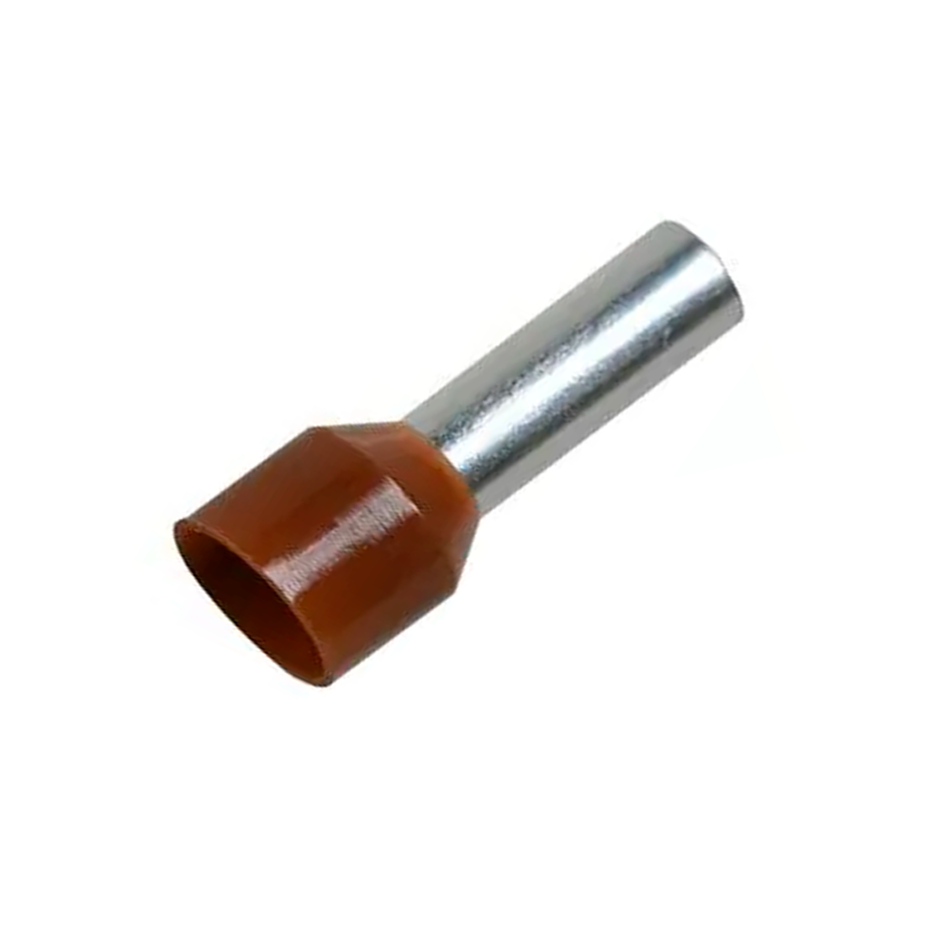 Terminal Sobremoldeado Simple – 4 AWG (25mm²) Marrón (100 und)