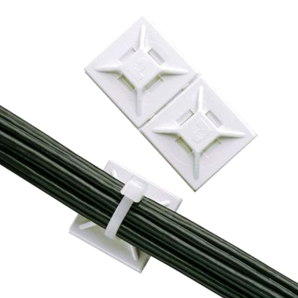 Portacintillo Adhesivo 25x25mm Blanco (100 und)