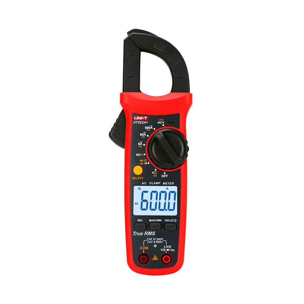 Pinza Amperimetrica Digital 600 A AC, True RMS, Alta Precision