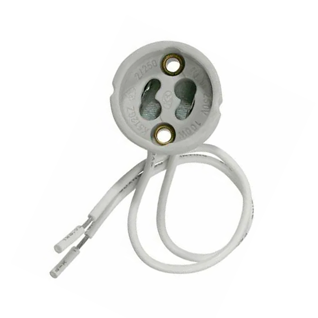 CONECTOR GU10 CERAMICO CON 15CM DE CABLE ENTELADO