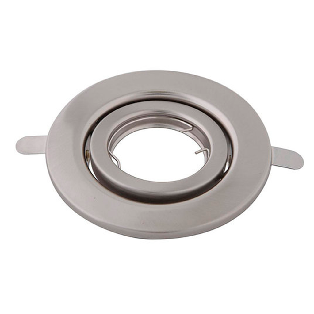 BASE SPOT PLANO MÓVIL PARA DICROICO MR16 COLOR PLATEADO