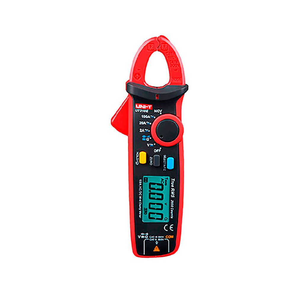Pinza Amperimetrica Digital 100 A AC/DC, True RMS, Auto-Rango, Compacta