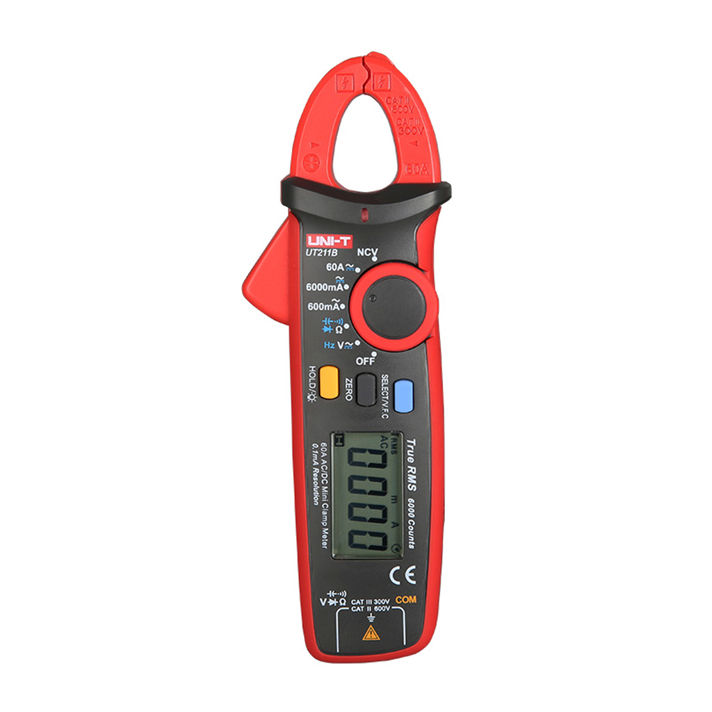 Pinza Amperimetrica Para Baja Corriente 60 A AC/DC, True RMS, Alta Precision