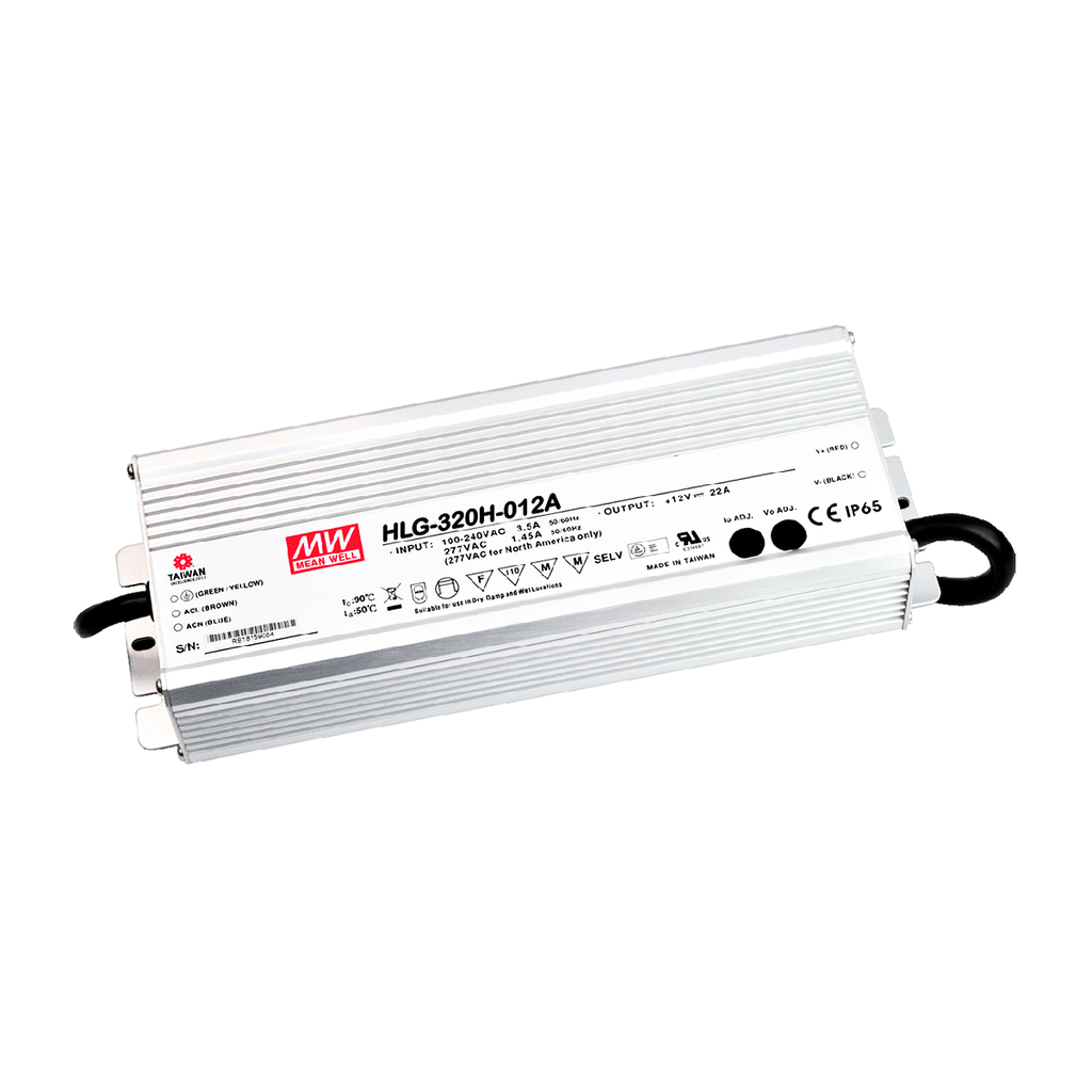 Fuente de alimentación 264W 12V 22A IP65 Adj W/Intrl Pot