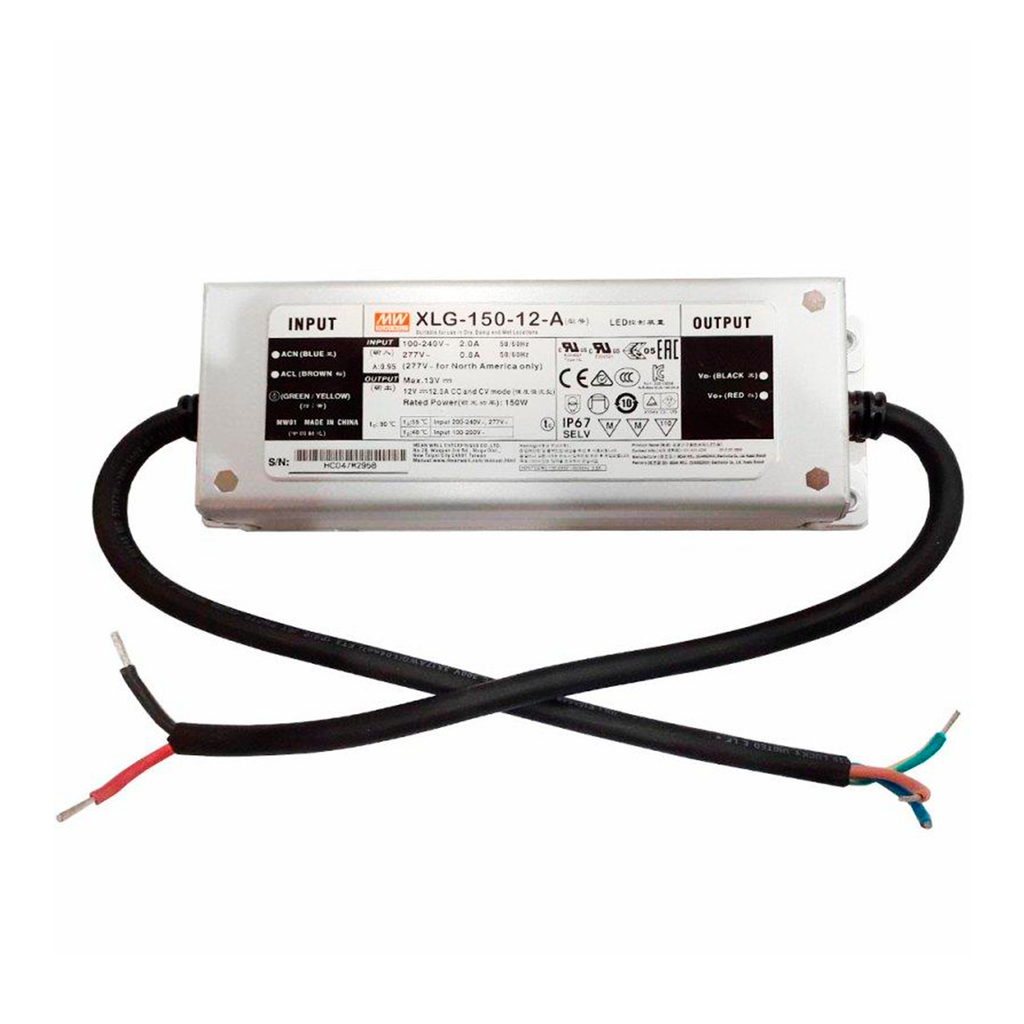 Fuente de alimentación 150W 12V CP IP67 Io adj w/pot