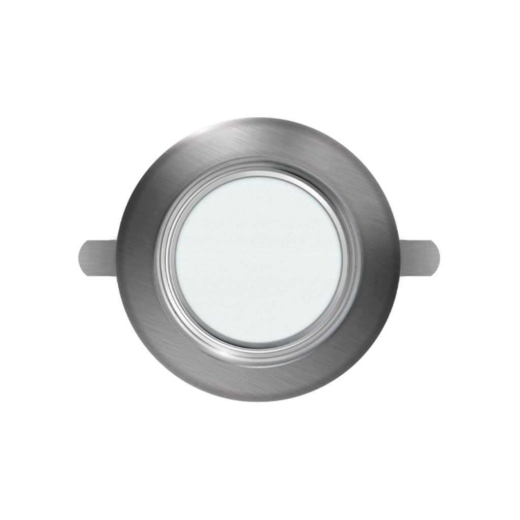 SPOT DOWNLIGHT LED PLATEADO EMPOTRABLE 15W 180-265VAC LUZ CÁLIDA 3000K PARA CAJA OCTOGONAL