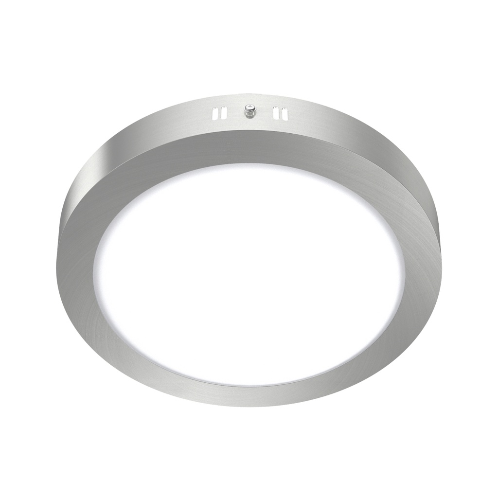 DOWNLIGHT LED PLATEADO CIRCULAR ADOSABLE 18W 85-265VAC LUZ FRÍA 6000K