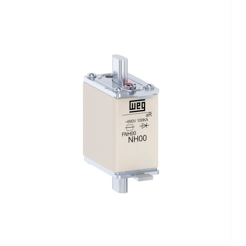 FUSIBLE P/PROTECCION DE SEMICOND. 100AMP. TIPO &quot;NH&quot; CONTACTO CUCHILLA CURVA aR TAM. 00