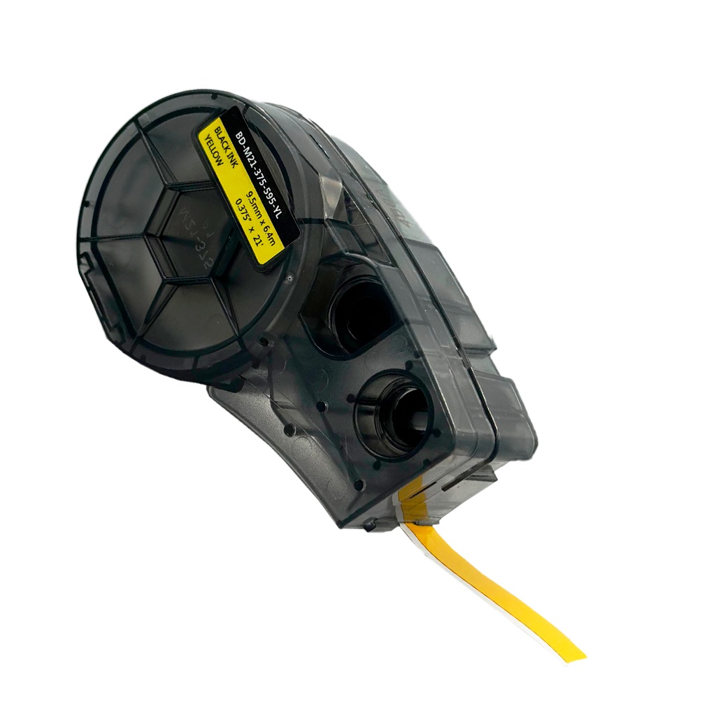 Cinta para Rotulador Brady 9.52 mm x 6.4 m - Color Amarillo (Compatible con BMP21-PLUS / BMP21-LAB)