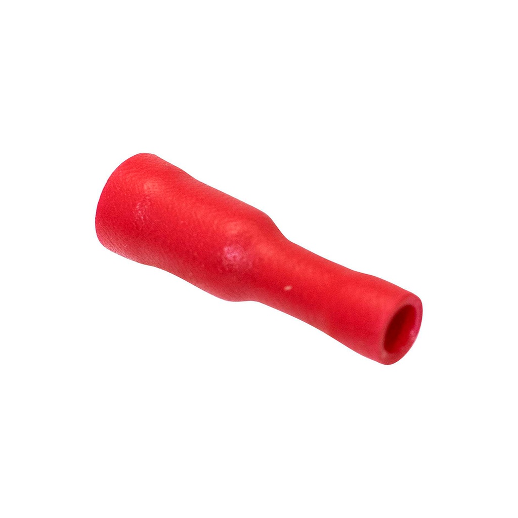Terminal Aislado Hembra Tipo Bala 16-22Awg Rojo 100Und