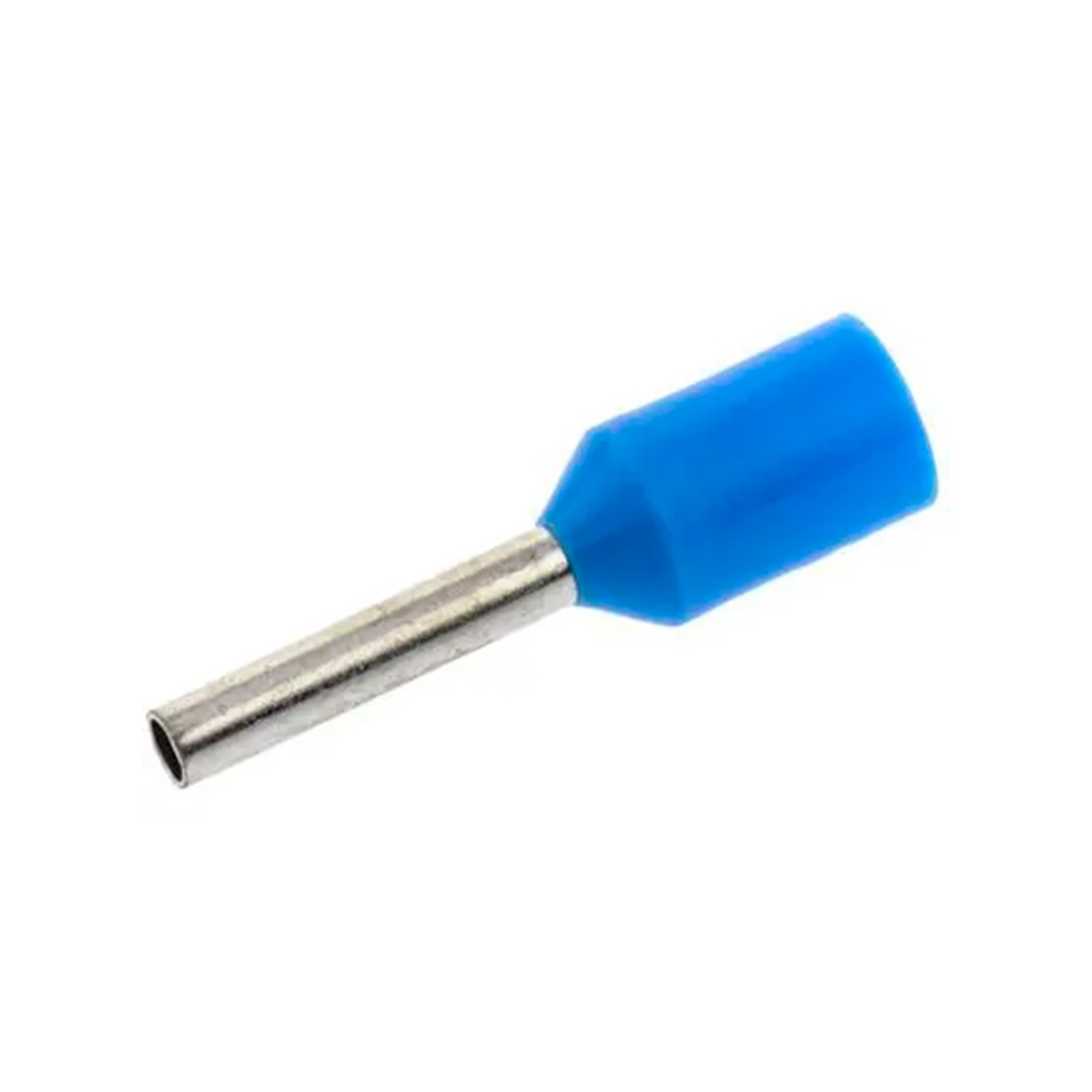 Terminal Sobremoldeado Simple – 20 AWG (0.75mm²) Azul (100 und)