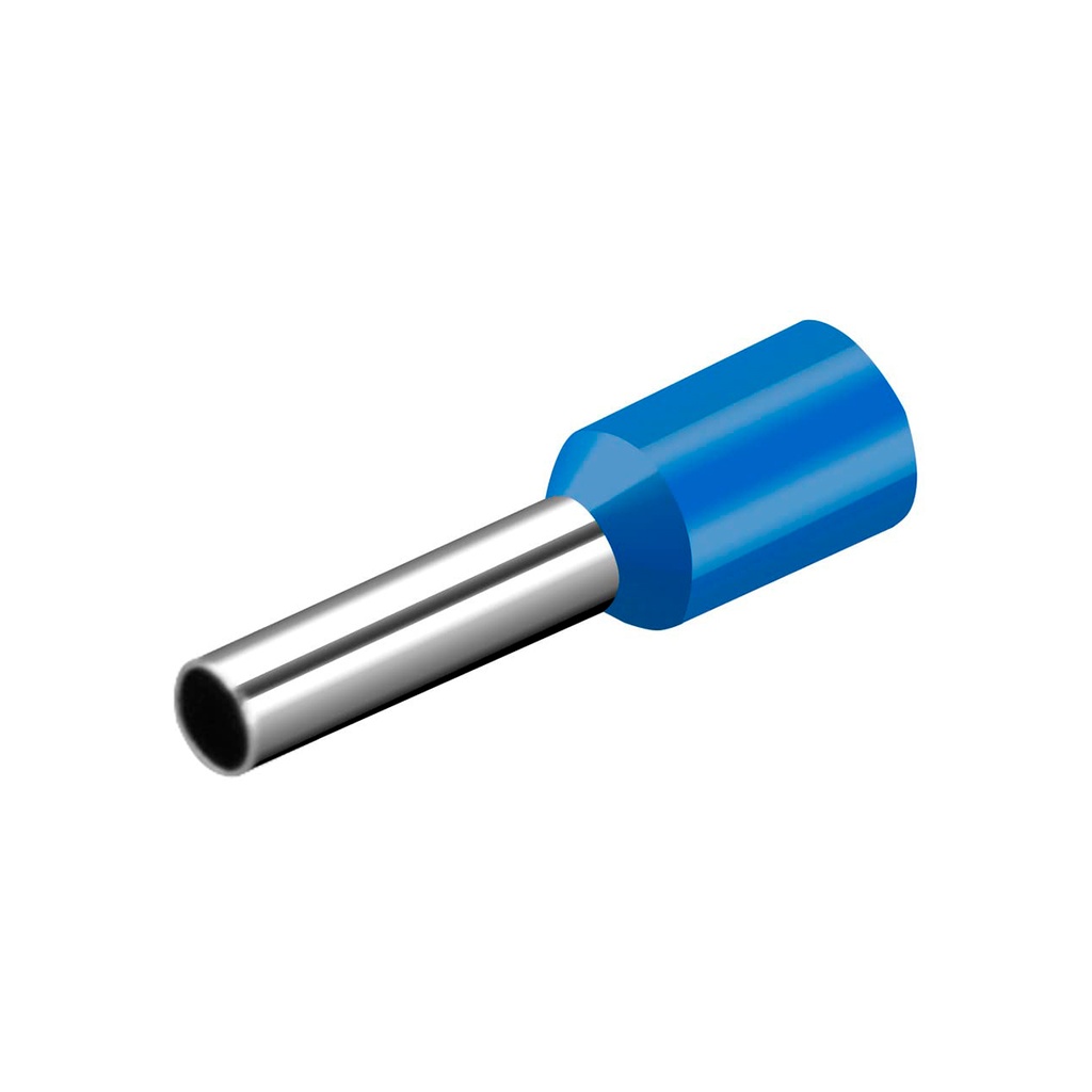 Terminal Sobremoldeado Simple – 14 AWG (2.5mm²) Azul (100 und)