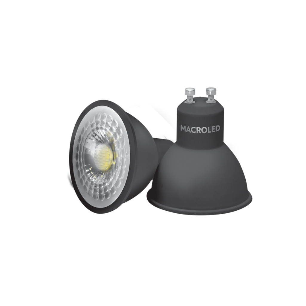 DICRO MACROLED ECO NEGRA 7W AC100-240V FRIO 6000K SPD1500V 38º