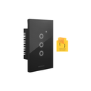 TECLA SMART MACROLED NEGRO 3 CANALES AC90-250V MAX 10A CON CAPACITOR (EQ. TSX3N-CP)
