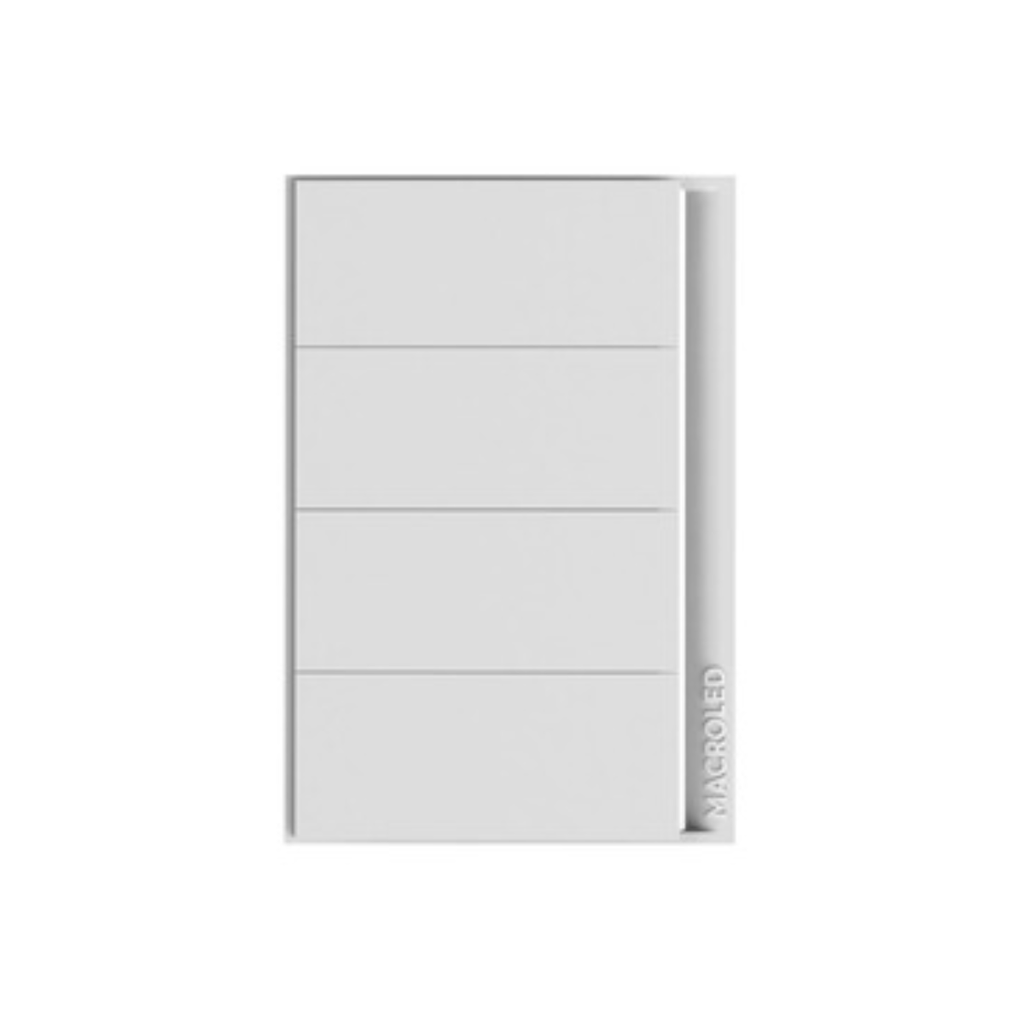 PLACA INTERRUPTOR TECLA SMART BLANCO 4 PULSADORES CANAL 90-250VAC MAX 10A CON CAPACITOR (NUEVO CODIGO).