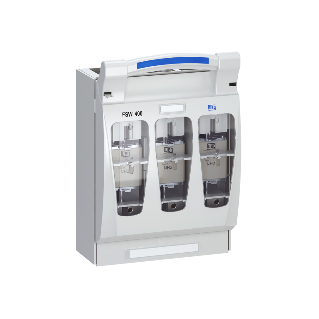 INTERRUPTOR-SECCIONADOR TRIFASICO PORTAFUSIBLE TIPO NH TAM. 2 In MAX. =400 AMP. 3 POLOS