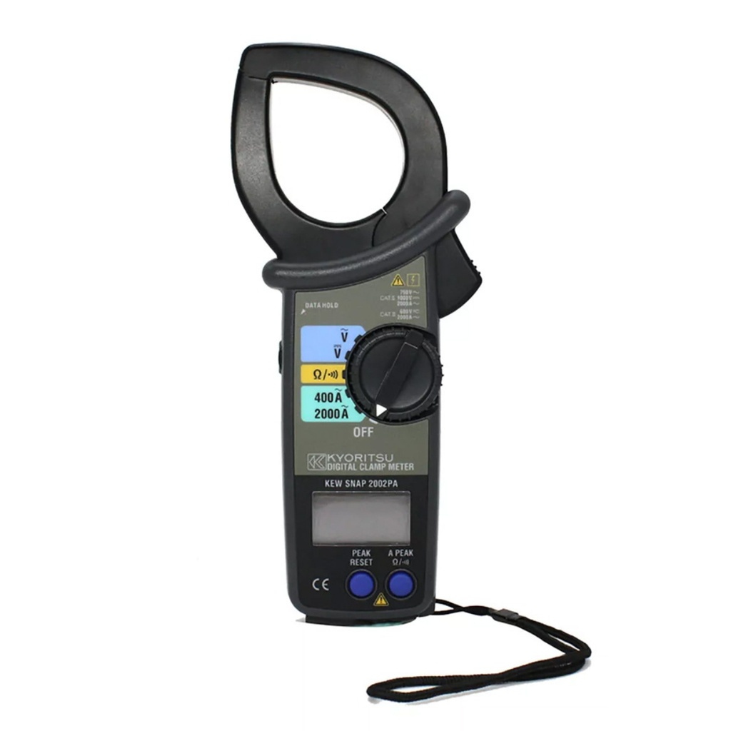 Pinza amperimétrica 400A-AC, 750VAC/1KVDC, 400kΩ, continuidad, Ø55mm CAT III 600V