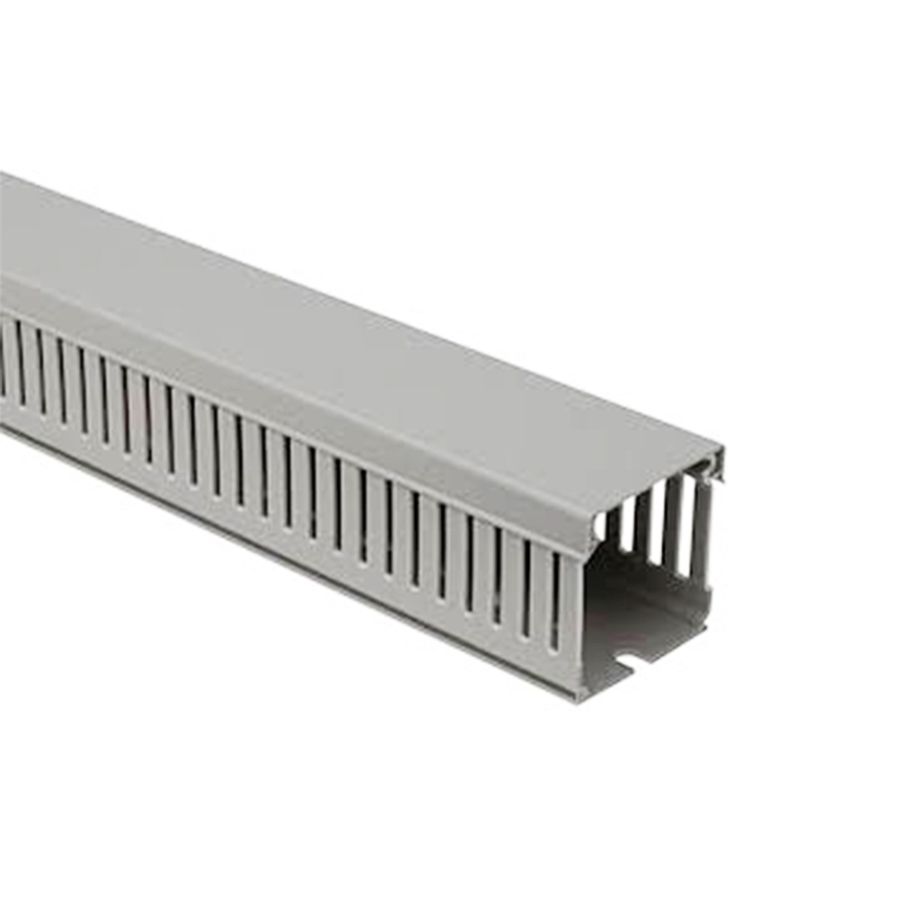 Canaleta Ranurada 40x40x2000mm (Alto x Ancho x Largo) Color Gris