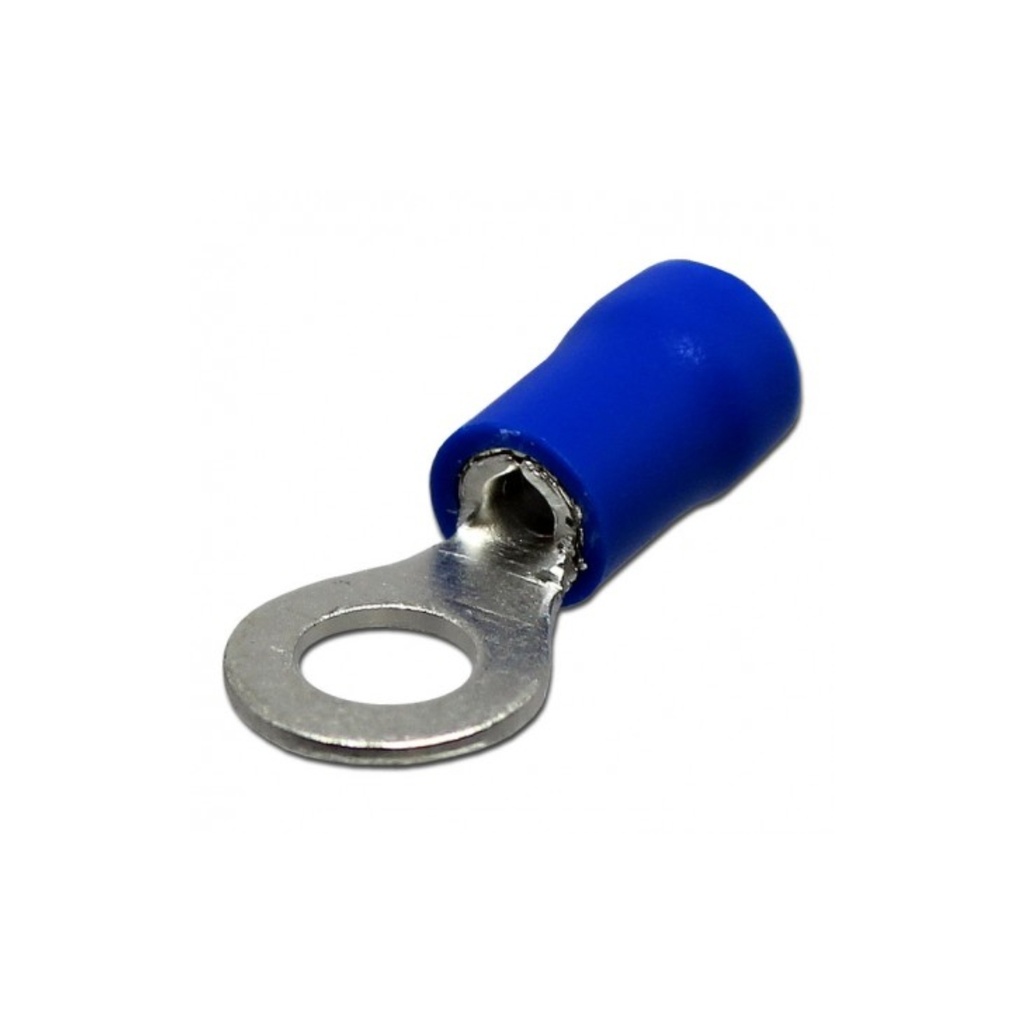Terminal Ojal Aislado Ø 1/8" (3.5mm) – 16-14 AWG (1.5-2.5mm²) Azul (100 und)