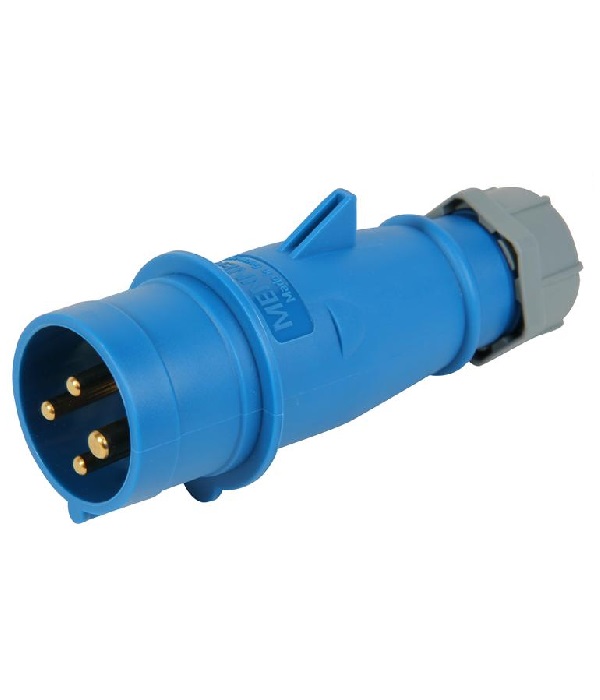 Enchufe 16Amp 3P+T 250V Azul 9H Ip44 