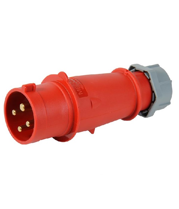 Enchufe 32Amp 3P+T 415V Rojo 6H Ip44 