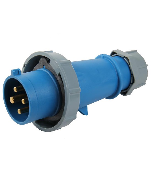 Enchufe 32Amp 3P+T 250V Azul 9H  Ip67