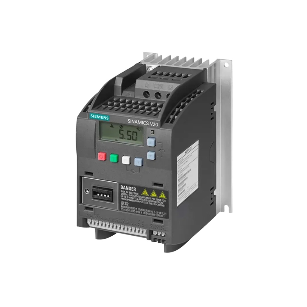 VARIADOR DE VELOCIDAD SINAMICS V20, 1 FASE, 200-240V, 1HP/0.75KW, 3.9A
