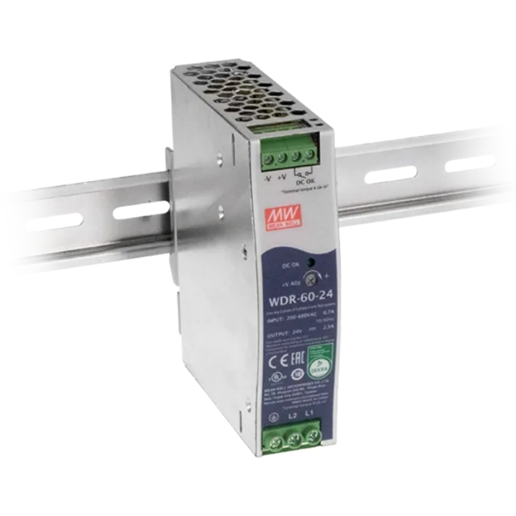 Fuente Riel DIN Wide Range 60W 48VDC 1.25A In 180-550VAC
