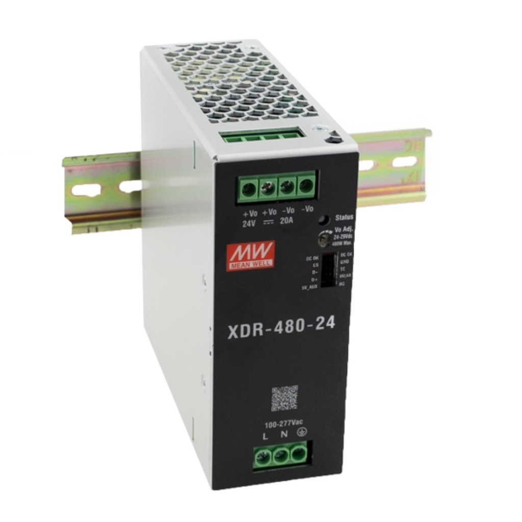 Fuente Riel DIN 480W 36VDC 13.33A In 85-264VAC