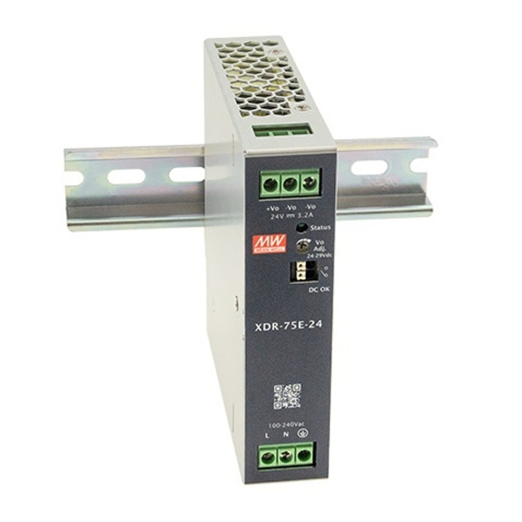 Fuente Riel DIN 75W 36VDC 2.08A In 85-264VAC (Serie E)