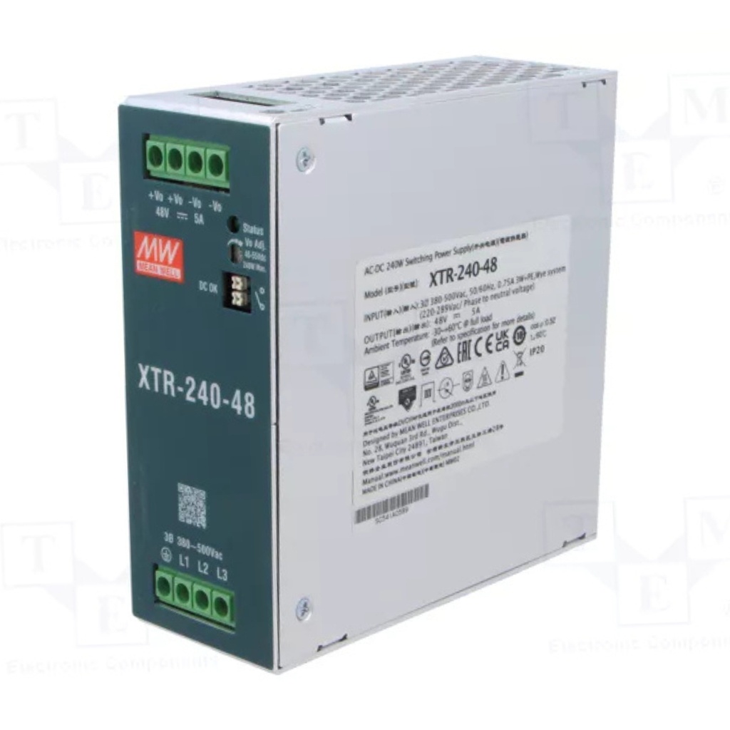 Fuente Riel DIN 240W 48VDC 5A In 85-264VAC