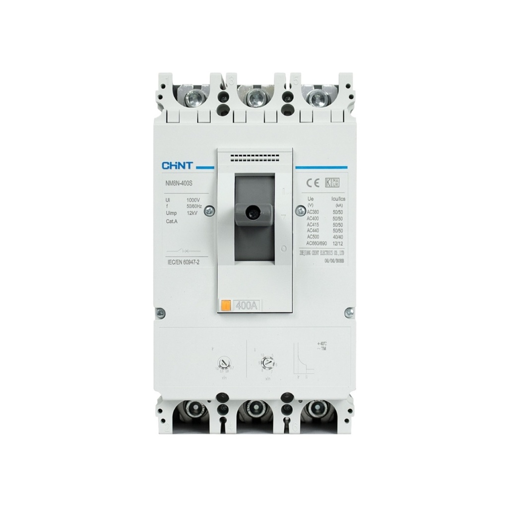 LLAVE DE FUERZA TRIPOLAR NM8N-400S EN, 3P, 400Amp, ( 0.4-1)In, ELECTRONICO, LSI, Reg ( 160-400Amp), 50KA/400V, Ui=1000V