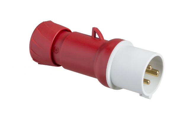 Enchufe Ind Aereo 2P+T 16A 380/415Vac Rojo 9H Ip44 