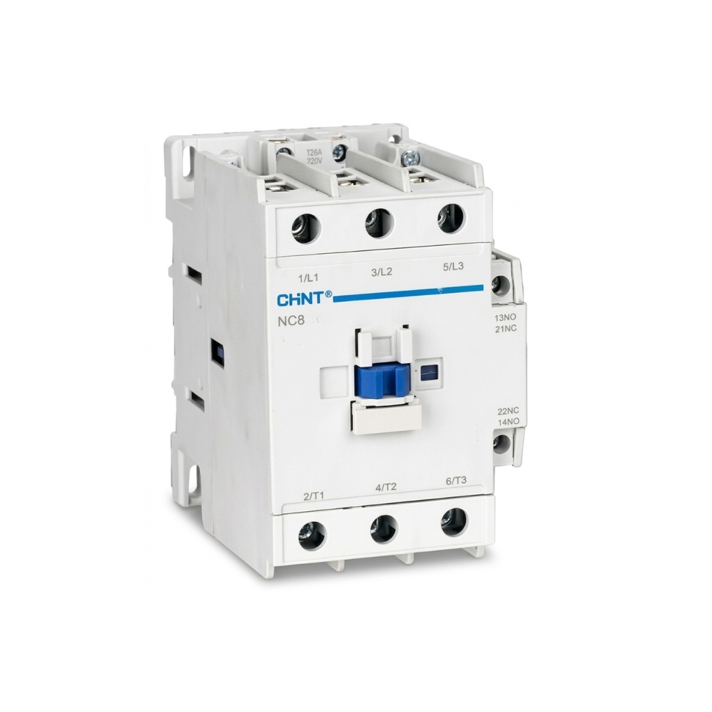 Contactor trifásico 3P 80 A (AC-3) 125 A (AC-1) 690 V, 1NA+1NC, bobina 100-250 V AC/DC