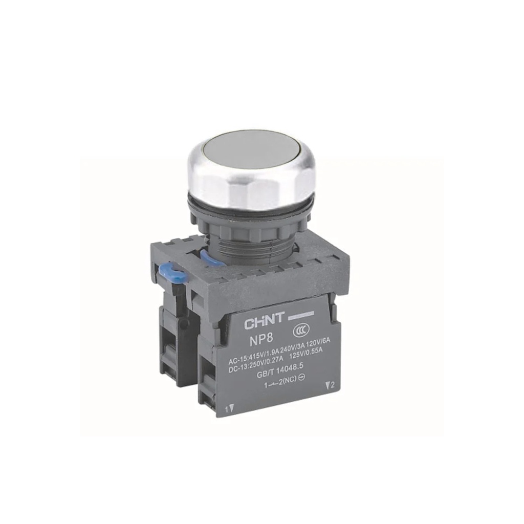 PULSADOR LUMINOSO 24VDC/AC BLANCO ø22mm 1NA+1NC