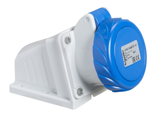 Toma Industrial Adosable 2P+T 32A 250Vac Azul 6H Ip67 