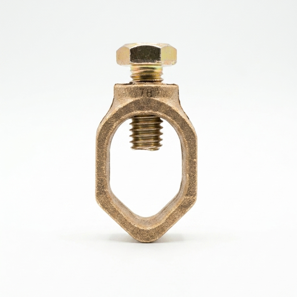Conector Tipo AB P/Varilla 3/4 (Cuerpo de bronce + Perno de Fierro Tropicalizado)