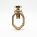 Conector Tipo AB P/Varilla 5/8 (Cuerpo de bronce + Perno de Fierro Tropicalizado)