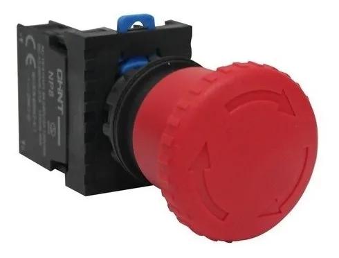 Pulsador Parada Emerg.  Pvc Ø22Mm Hongo 40Mm Rojo 1Nc T. Seta 