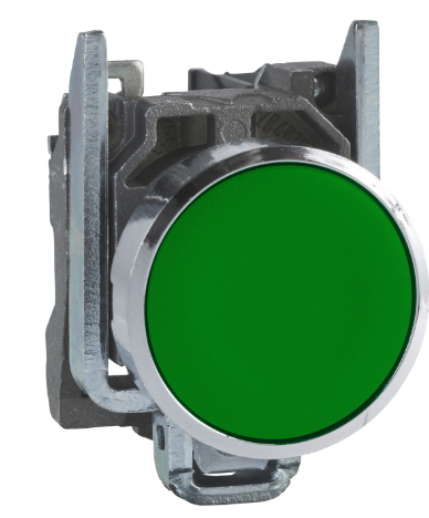 Pulsador Rasante Metal Verde Ø22Mm 1Na Harmony 