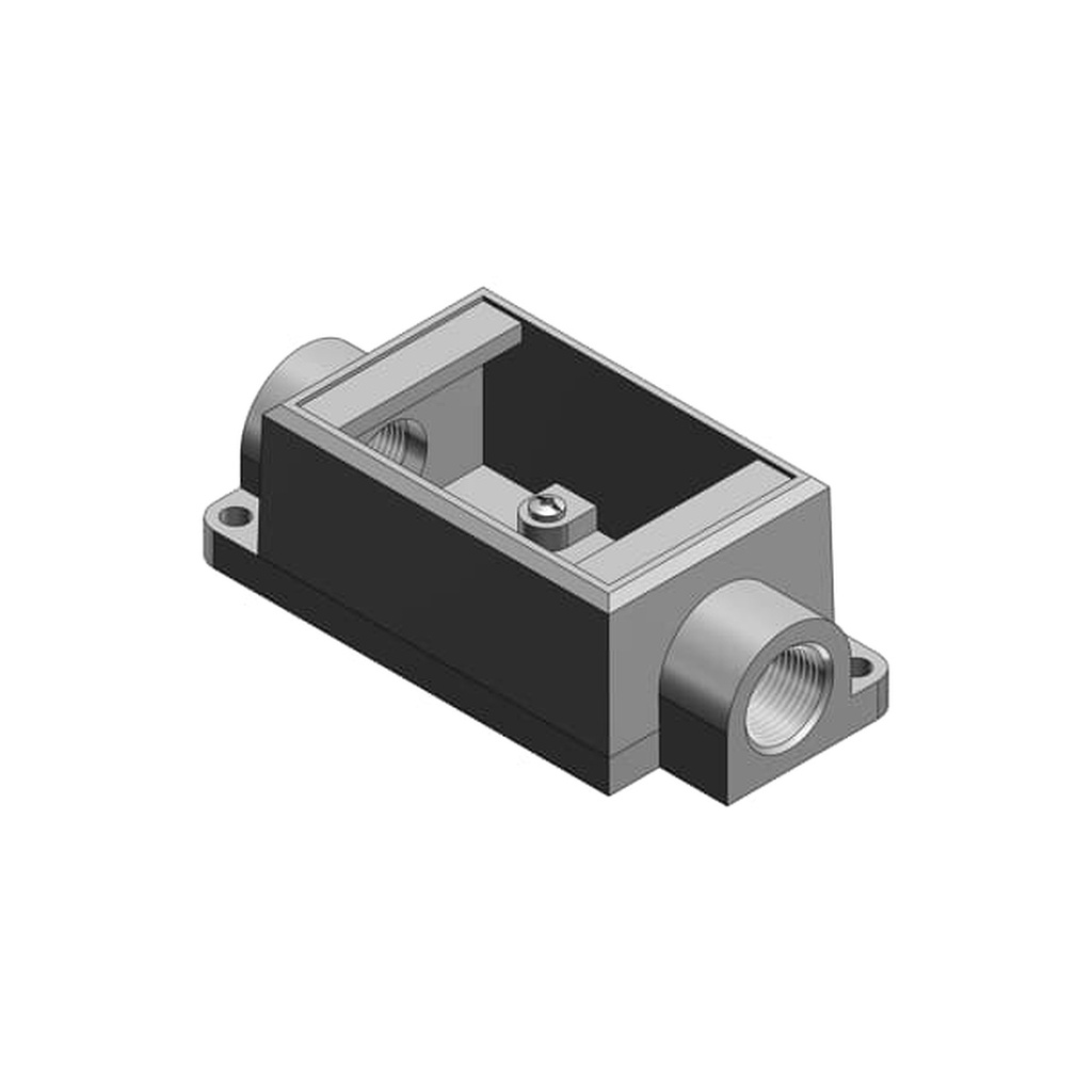 Caja Fs Fe Rectangular 2Entradas 1/2"-Ul