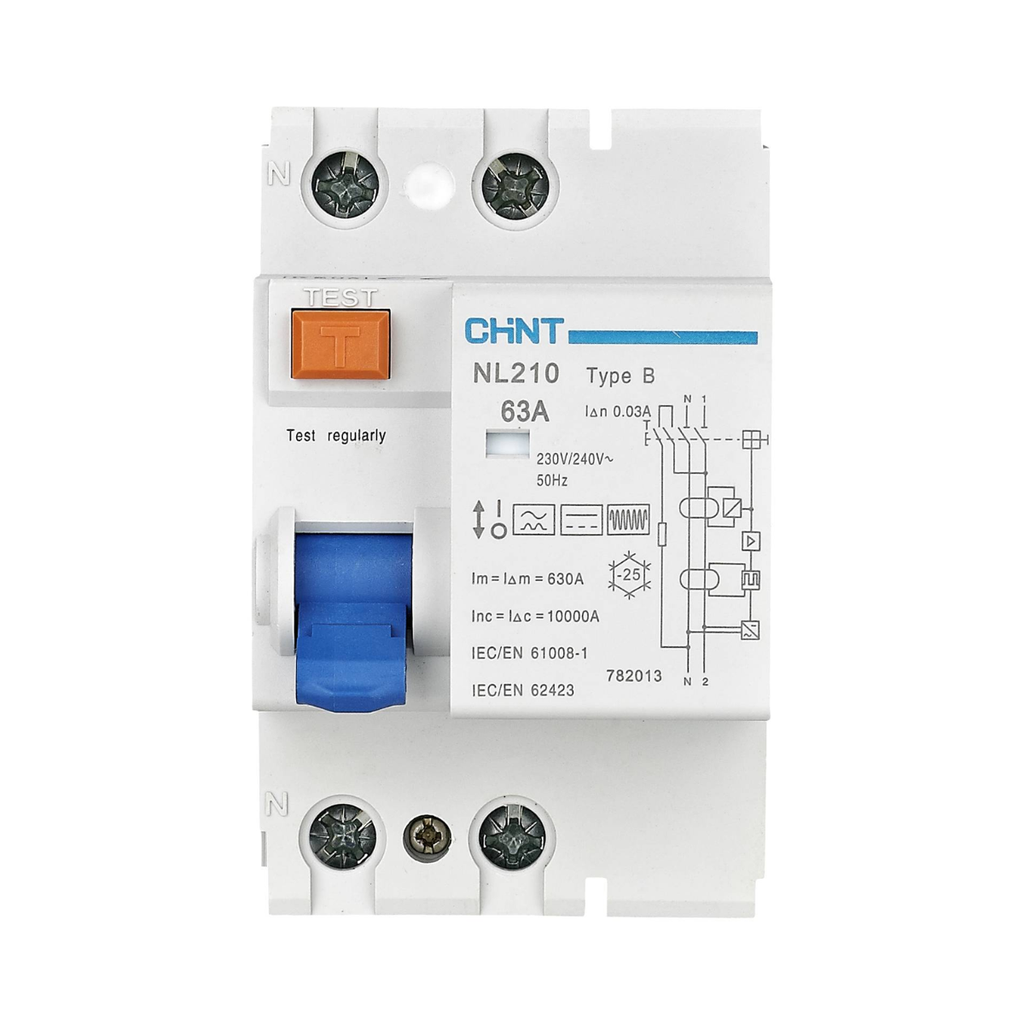 Int.Diferencial Nl210  2P/ 63A, 30Ma, Tipo B - 10Ka