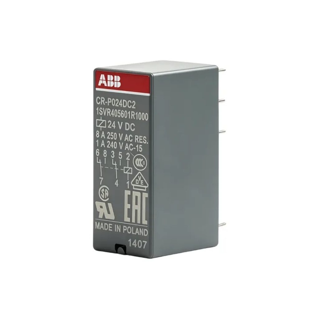 Rele Interface, 2O/C, 250V, 8A. 24Vdc - Abb - Cr-P024Dc2 - ...