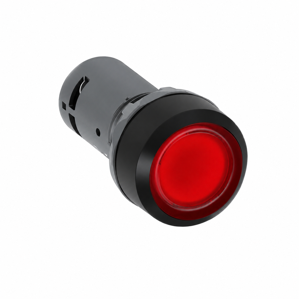 Pulsador Comp. Luminoso Bisel Plastico -Rojo 230V. -1Nc - Abb - Cp1-13R-01